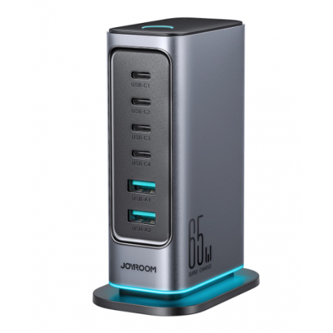 Įkrovimo stotelė 4xUSB C + 2xUSB 65W Joyroom JR-TCM02